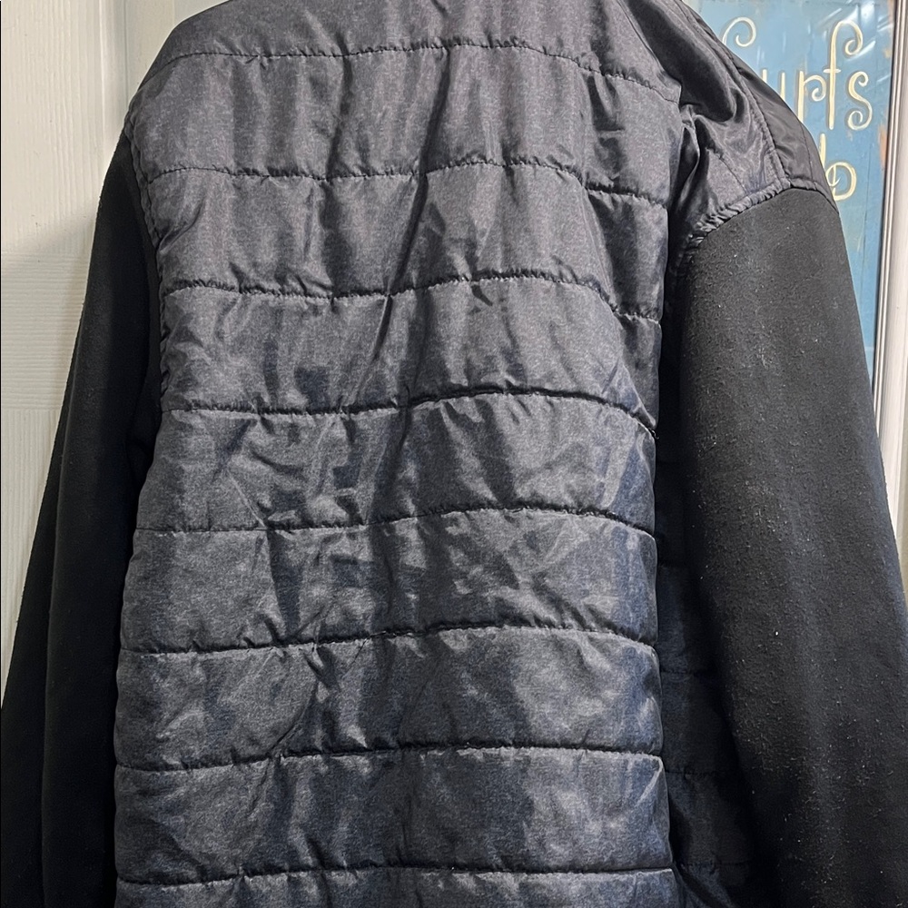 Preowned Marc Ecko Puffer Jacket Hoodie Zip Up Size Large Y2K . - Picture 9 of 13